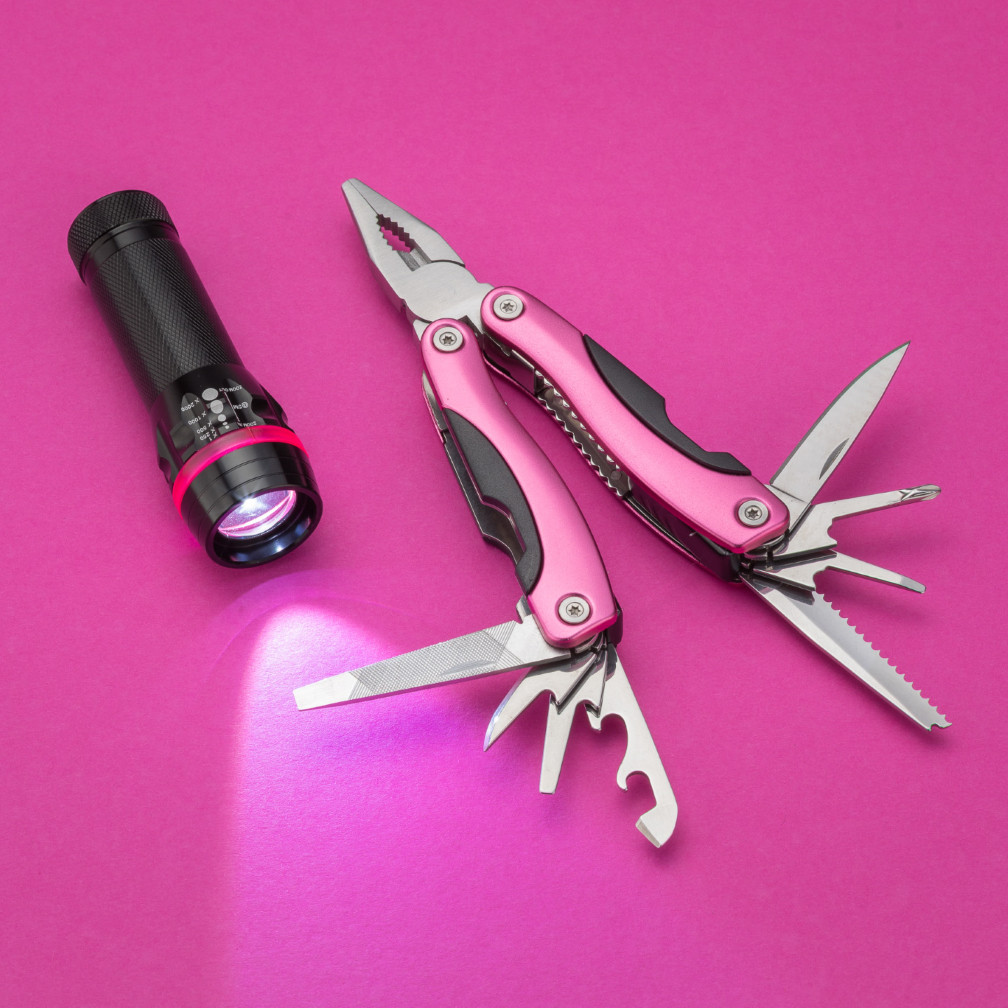 Pink Multi-tool and LED Torch 2