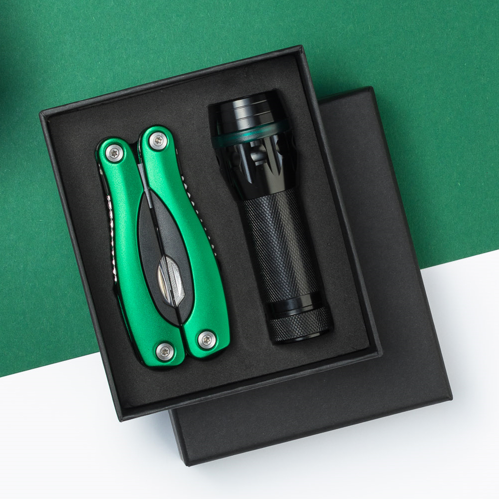 Green Multi-tool and LED Torch