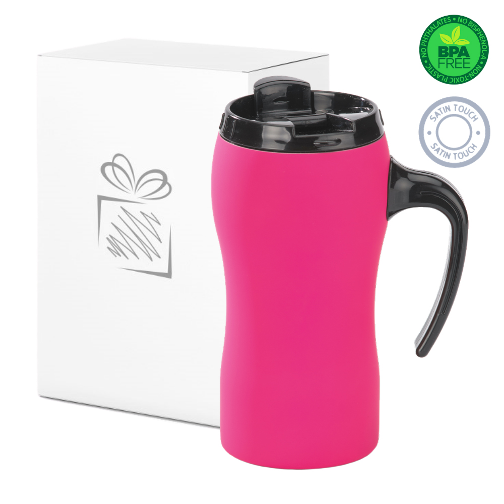Pink Thermal Mug with Handle (450ml) 1