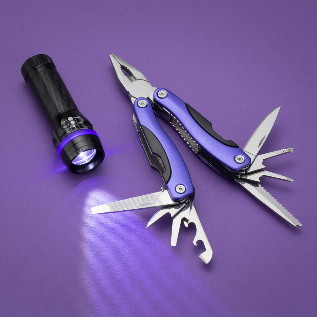 Purple Multi-tool and LED Torch 2