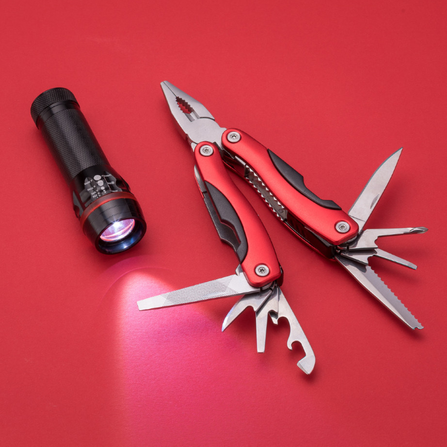 Red Multi-tool and LED Torch 2